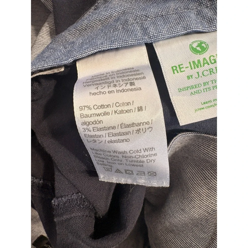 J.Crew 484 Slim Fit Stretch Chino Pants Mens 34x30 Navy Blue AR885 SP23